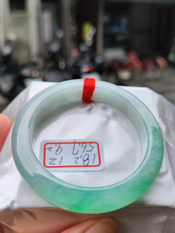 芙蓉種飄綠正圈厚庄手鐲