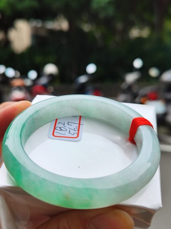芙蓉種飄綠正圈厚庄手鐲