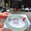 冰種起膠飄綠花正圈手鐲