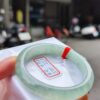 冰種起膠飄綠花正圈手鐲