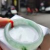 冰透起膠飄綠花正鐲