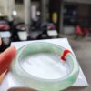 冰透起膠飄綠花正鐲