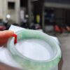 冰透起膠飄綠花正鐲