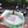 冰玻起膠飄綠花正圈手鐲