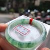 冰玻起膠飄綠花正圈手鐲