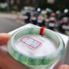 冰玻起膠飄綠花正圈手鐲