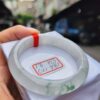 木拿放光玻璃種飄綠花正圈超厚庄手鐲