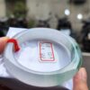 頂級放光玻璃種飄綠花正圈超厚庄手鐲
