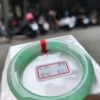 冰種芙蓉飄陽綠正圈圓骨手鐲