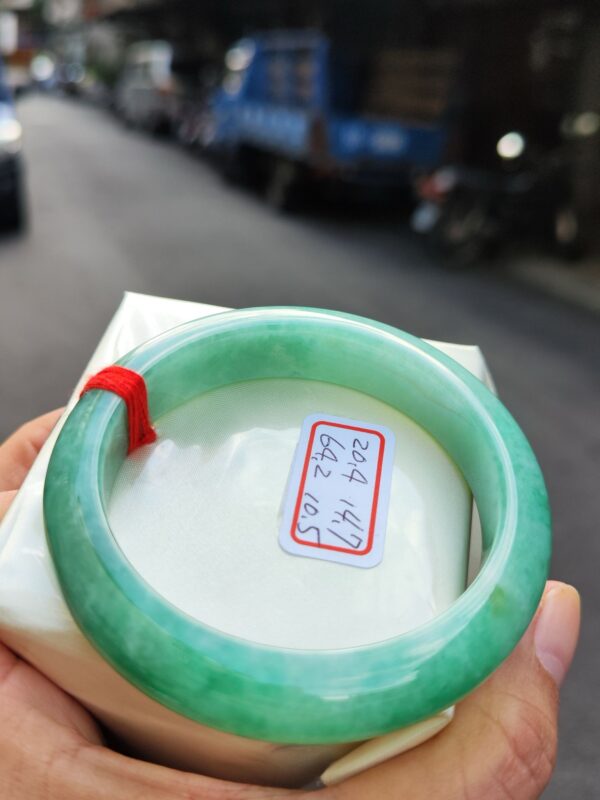 超大手圍20.4圍滿綠正圈厚庄手鐲