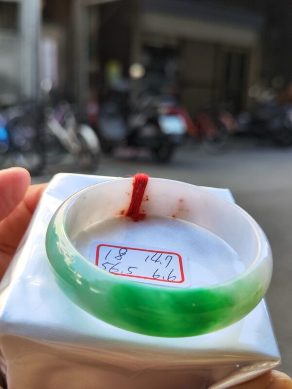 芙蓉飄正陽綠正圈寬版手鐲