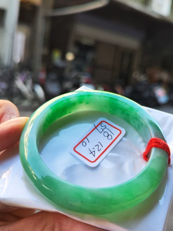 滿色正陽綠正圈寬版手鐲