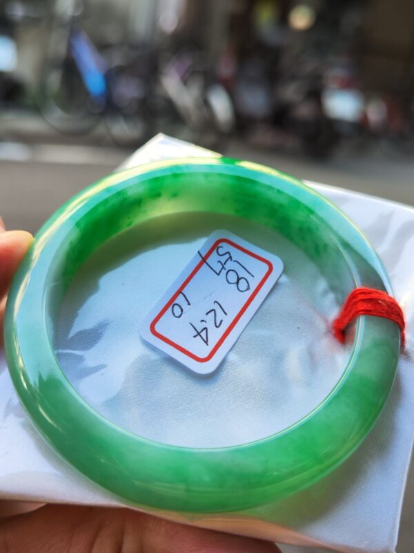 滿色正陽綠正圈寬版手鐲