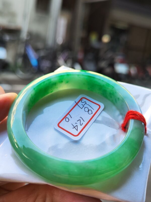 滿色正陽綠正圈寬版手鐲