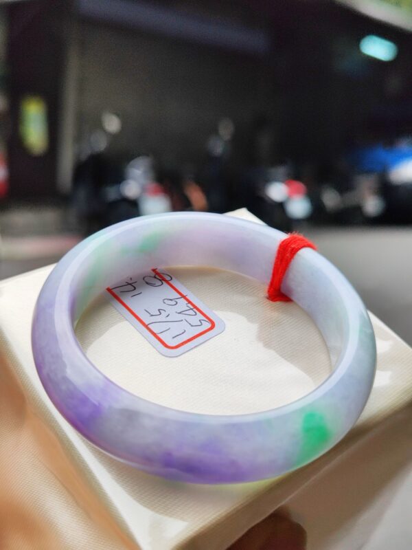 濃紫羅蘭春彩正圈寬版厚庄手鐲