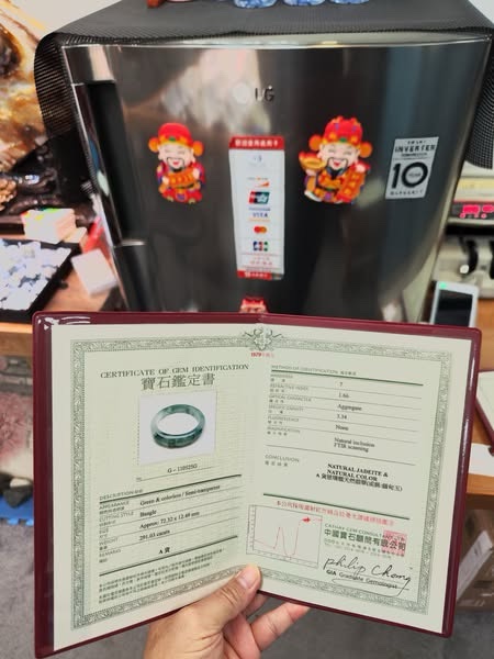 頂級放光玻璃種飄綠花正圈厚庄手鐲