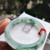 頂級放光玻璃種飄綠花正圈厚庄手鐲