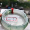 頂級放光玻璃種飄綠花正圈厚庄手鐲