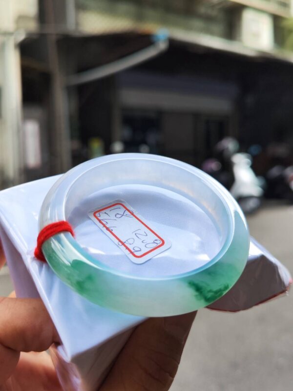 冰種飄綠花正圈厚庄手鐲