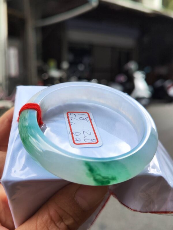 冰種飄綠花正圈厚庄手鐲