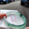 頂級放光玻璃種飄綠花正圈手鐲