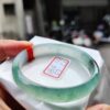 頂級放光玻璃種飄綠花正圈手鐲