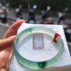頂級放光玻璃種飄綠花正圈手鐲