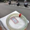 冰透起膠飄花圓骨手鐲