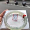 冰透起膠飄花圓骨手鐲