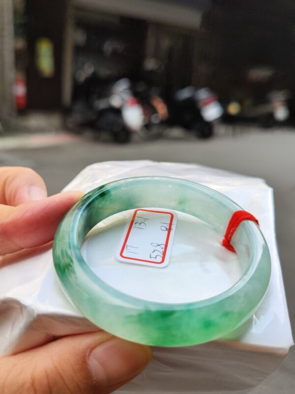 冰種飄綠正圈手鐲