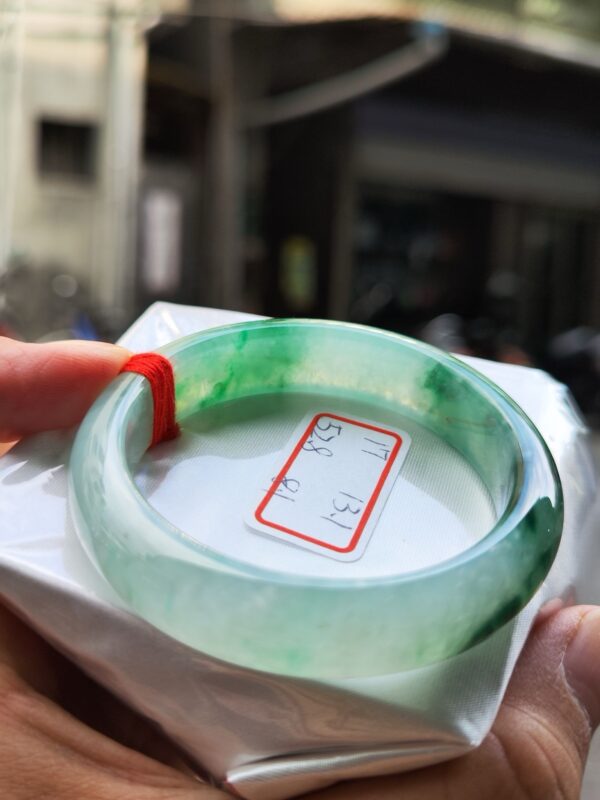 冰種飄綠正圈手鐲