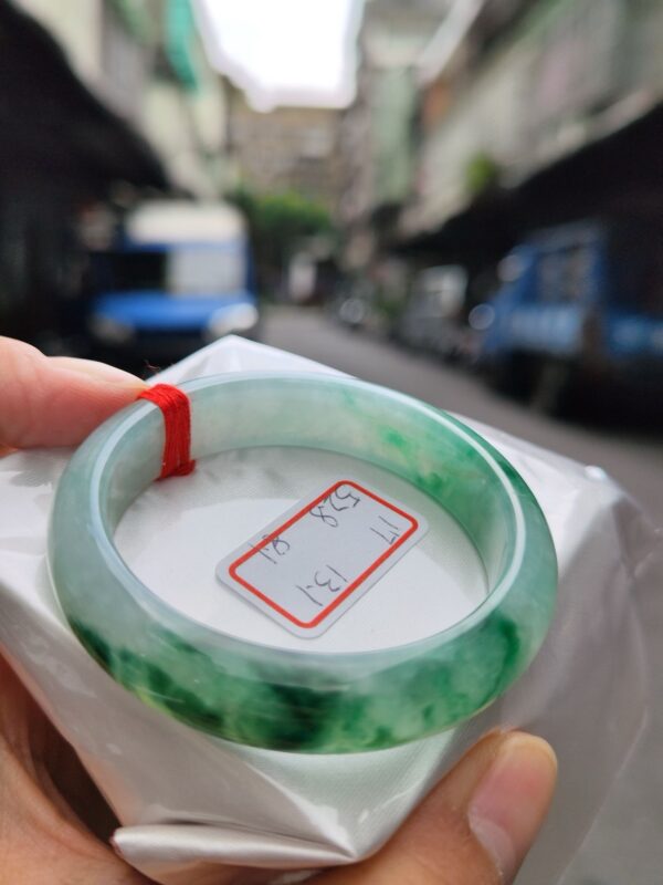 冰種飄綠正圈手鐲