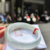 頂級放光玻璃種飄綠花正圈厚庄手鐲