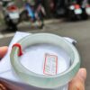 頂級放光玻璃種飄綠花正圈厚庄手鐲
