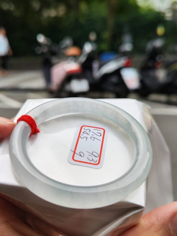 放光玻璃種白月光正圈圓骨手鐲