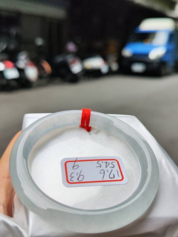 放光玻璃種白月光正圈圓骨手鐲
