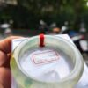 頂級放光玻璃種蜜黃飄綠花正圈厚庄手鐲
