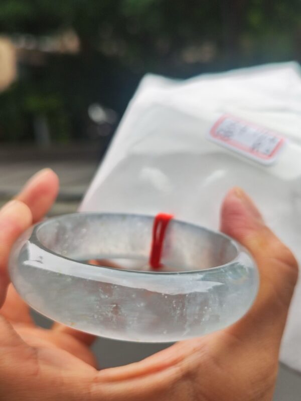 木拿頂級放光玻璃種正圈寬版厚庄手鐲
