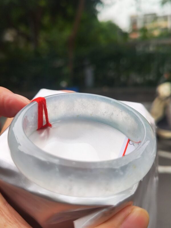 木拿頂級放光玻璃種正圈寬版厚庄手鐲