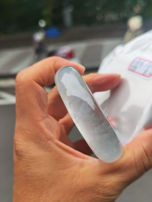 木拿頂級放光玻璃種正圈寬版厚庄手鐲