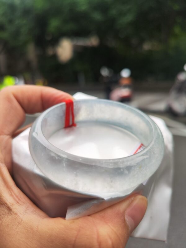 木拿頂級放光玻璃種正圈寬版厚庄手鐲