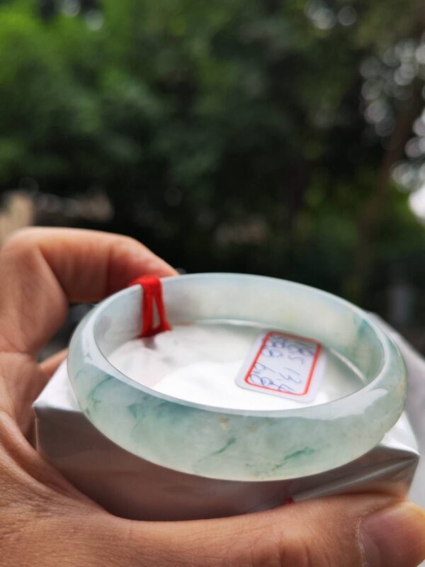 放光玻璃種飄花正圈手鐲