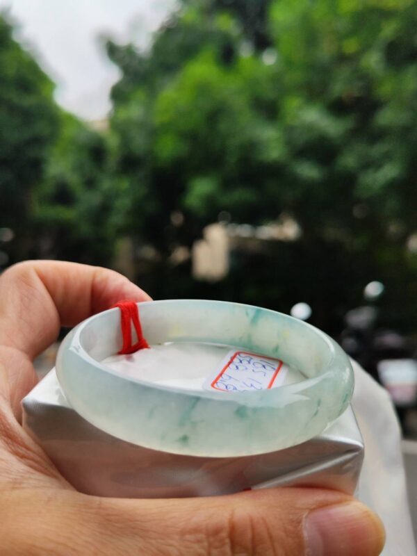 放光玻璃種飄花正圈手鐲