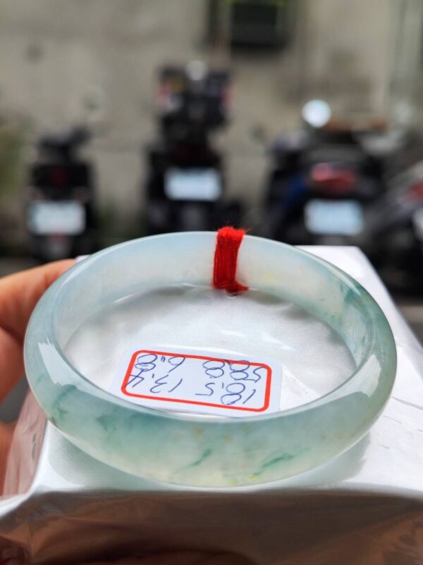 放光玻璃種飄花正圈手鐲