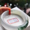 頂級放光玻璃種蜜黃飄花正圈手鐲