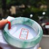 冰玻種飄花正圈寬版厚庄手鐲