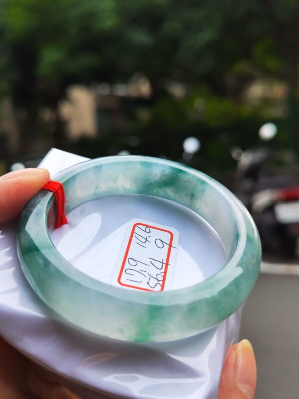 冰玻種飄花正圈寬版厚庄手鐲