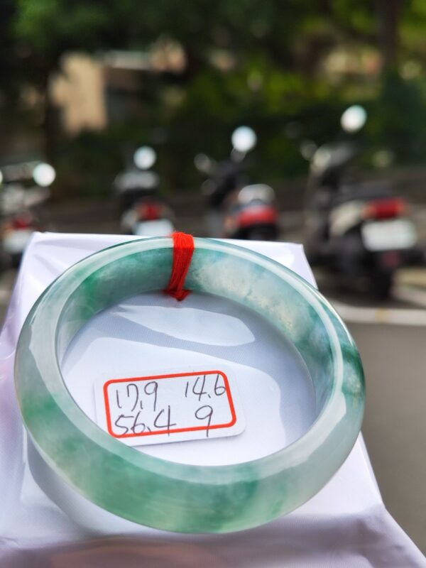 冰玻種飄花正圈寬版厚庄手鐲
