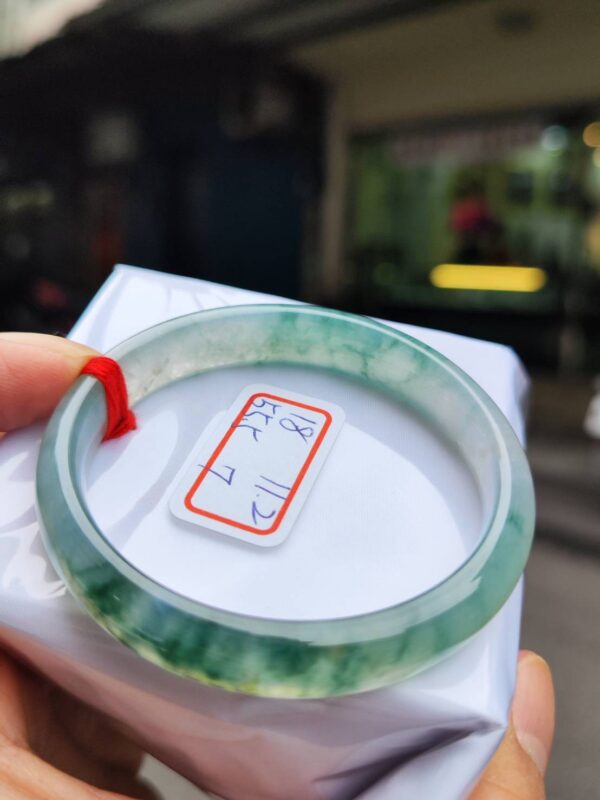 放光玻璃種飄花正圈手鐲