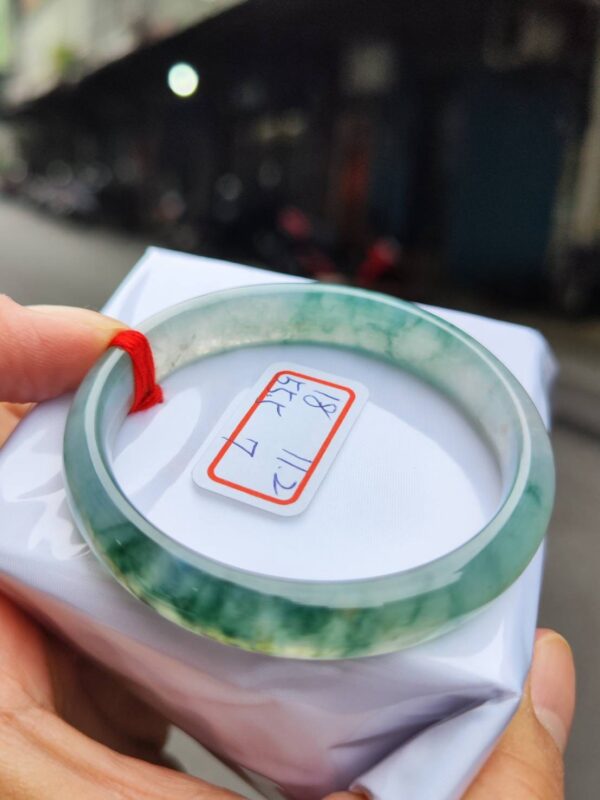 放光玻璃種飄花正圈手鐲